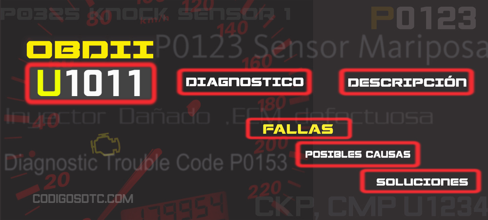 CÓDIGO U1011 (todas las marcas) | Síntomas y Soluciones
